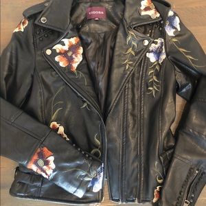 Vigoss embroidered and studded leather jacket